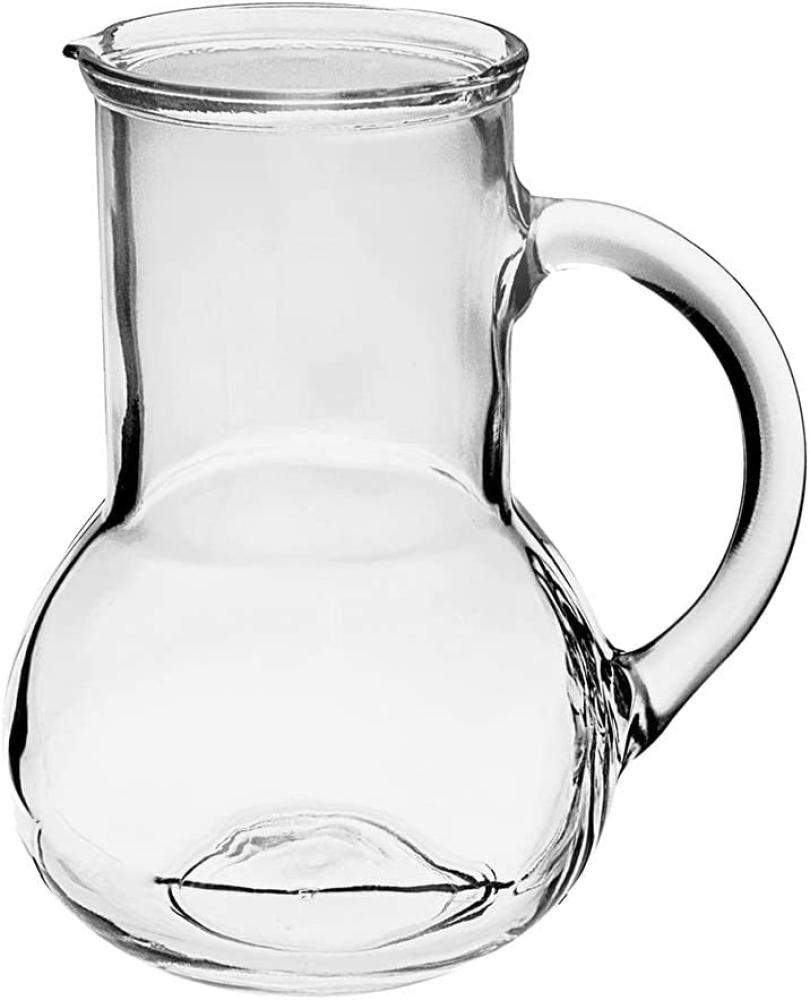 Pasabahce 2-Teilig Wasserkrug Kanne Glaskrug Bistro Krug Saftkrug Limokrug mit 1 Glas 1000 cc Bild 1