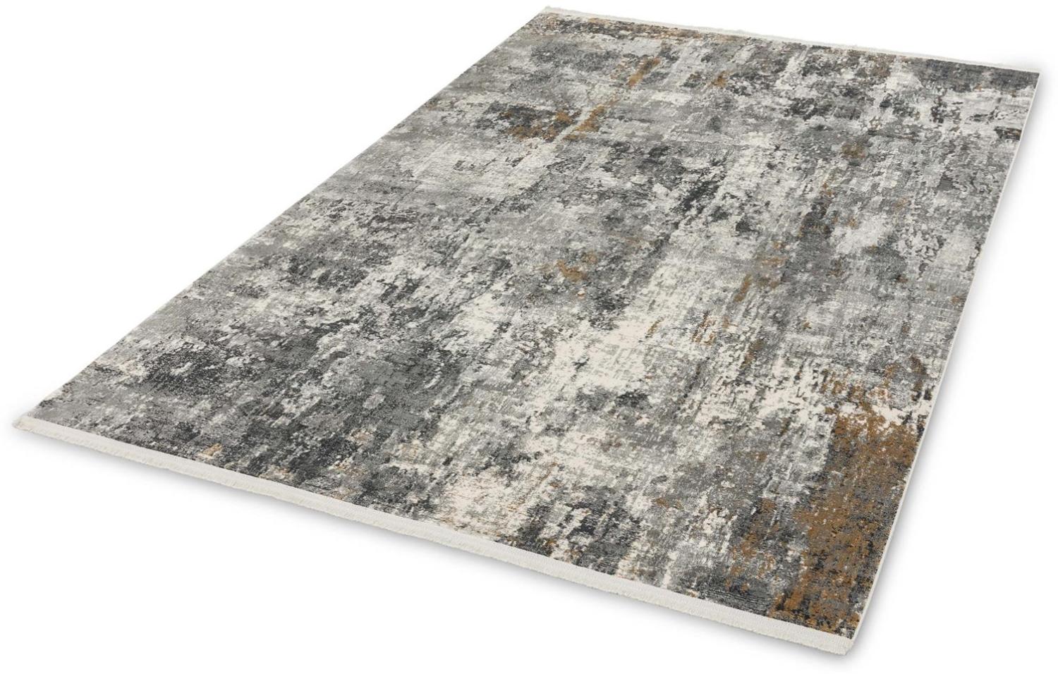 Teppich in Anthrazit/Creme Allover - 150x80x0,6 (LxBxH) Bild 1