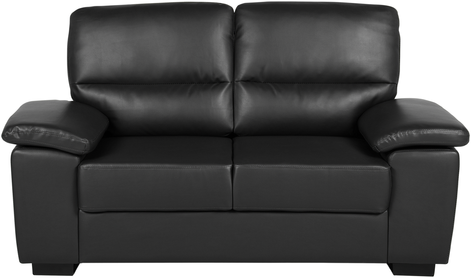 2-Sitzer Sofa Kunstleder schwarz VOGAR Bild 1