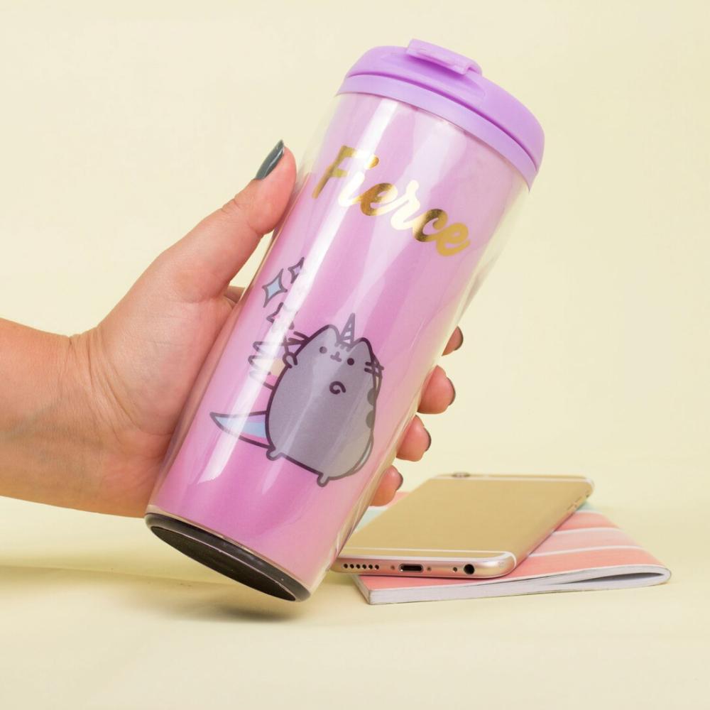 Thumbs Up! Pusheen Travel - Drinking cup "FIERCE" with drinking cap Bild 1