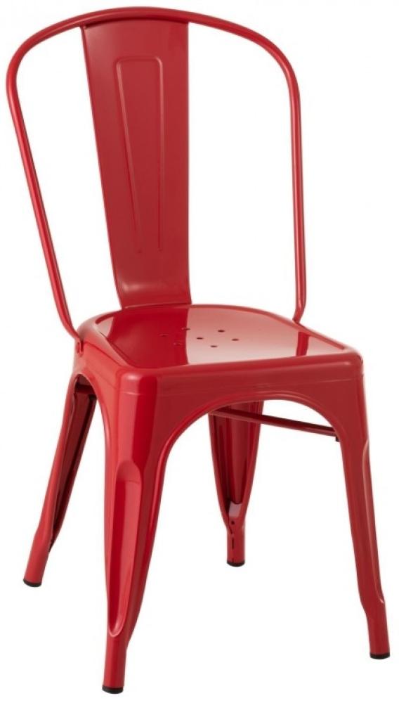 Stuhl Bistro Metall Rot Bild 1