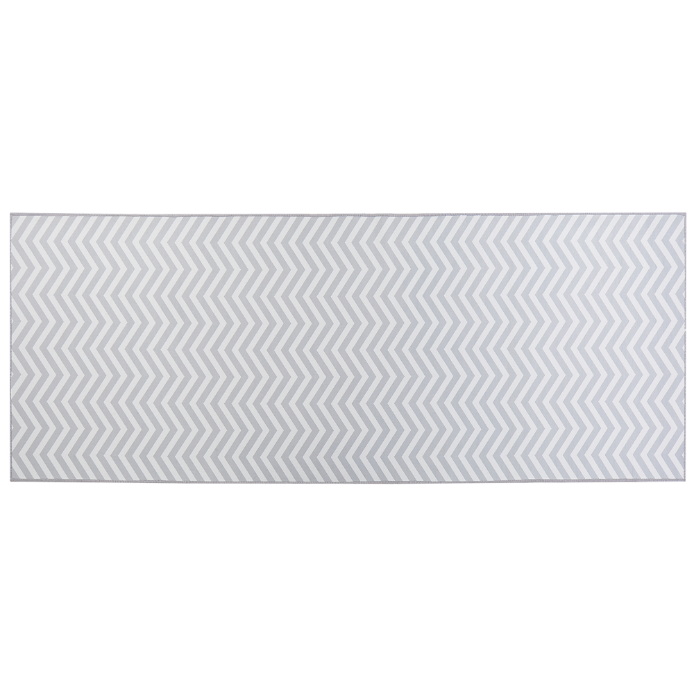 Teppich grau weiß 80 x 200 cm SAIKHEDA Bild 1