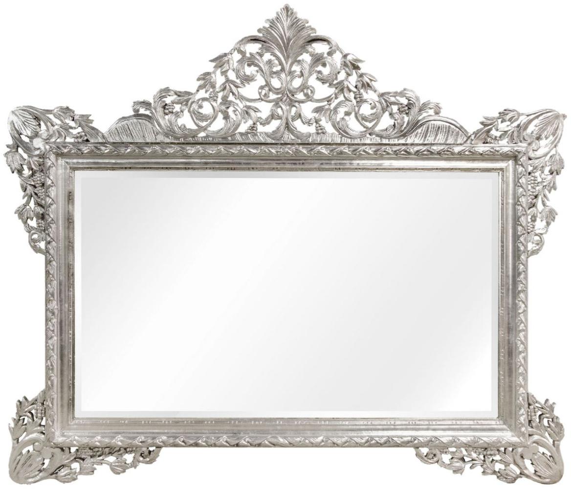 Casa Padrino Barock Wandspiegel Silber 190 x H. 155 cm - Wohnzimmer Spiegel im Barockstil Bild 1