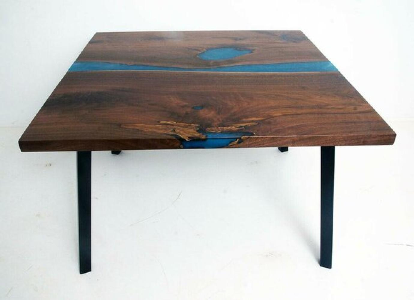 Couchtisch River Table Echtes Holz Flusstisch Massiv Dekorative Epoxidharz Bild 1