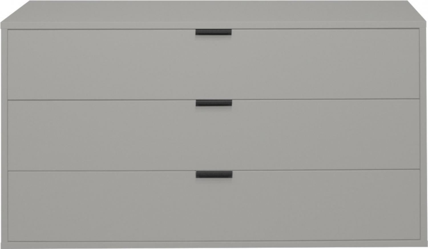 Kommode Schubladenkommode Sideboard ca. 119 x 67 x 45 cm Möbelgleiter Kreidegrau matt Lack Bild 1