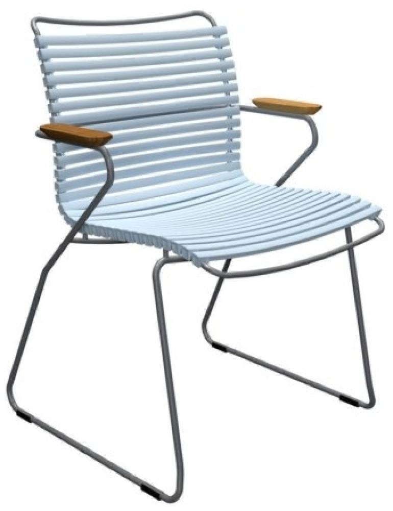 Outdoor Stuhl Click mit Armlehne pastell hellblau Bild 1