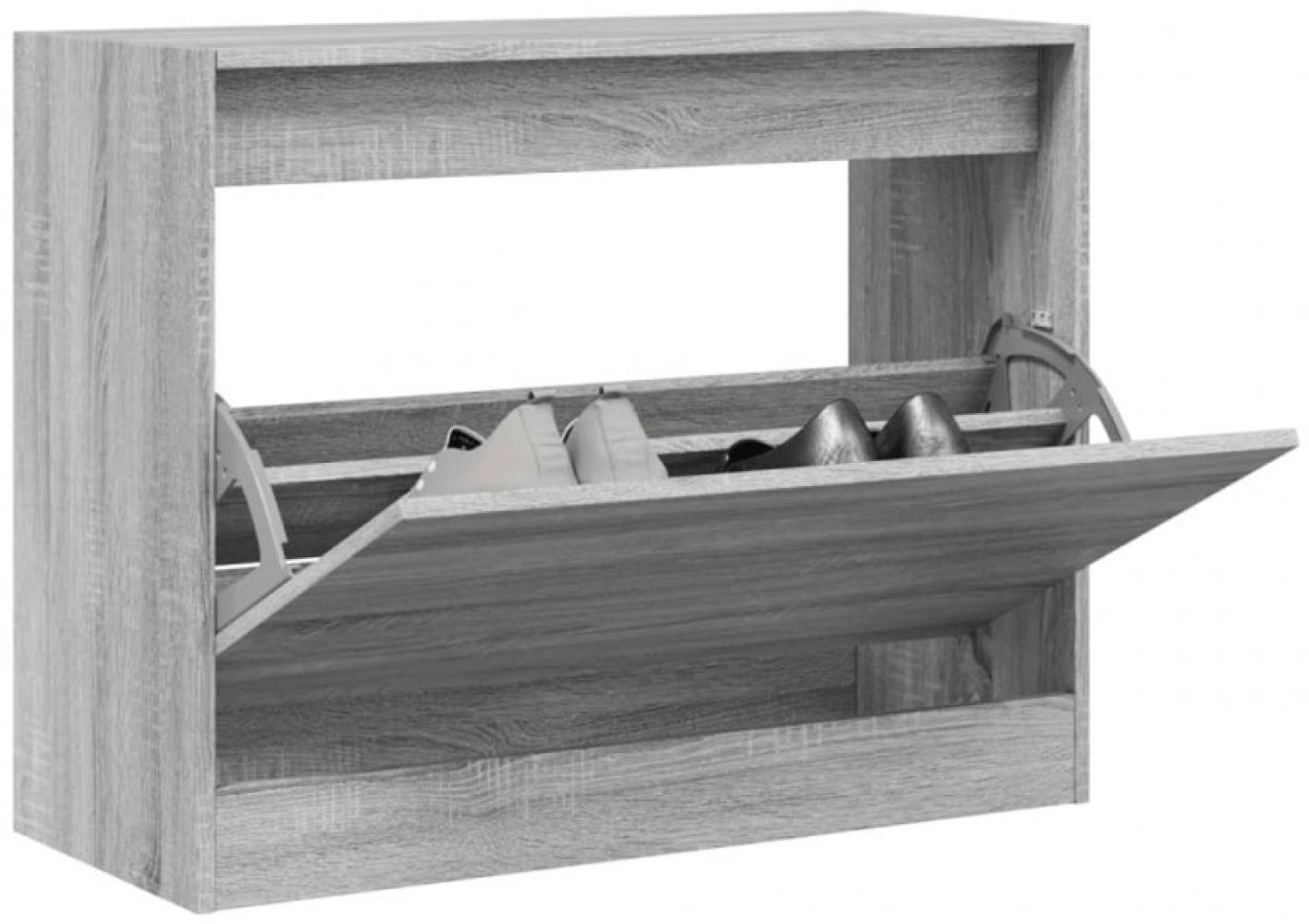 Schuhschrank Grau Sonoma 80x34x63 cm Holzwerkstoff Bild 1