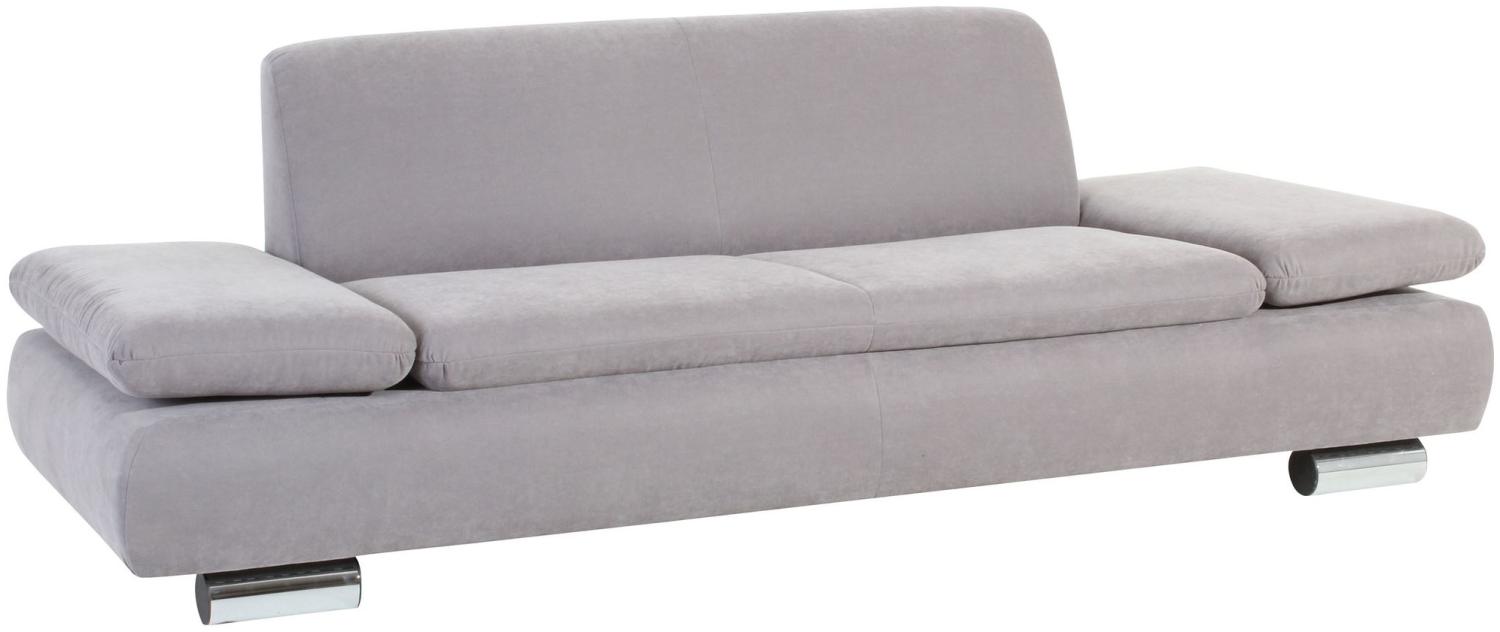 Sofa 2,5-Sitzer Kaye Bezug Veloursstoff Metallfuß verchromt / silber 23135 Bild 1