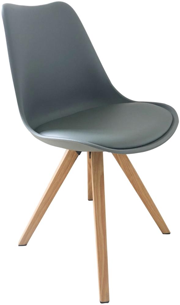 Homexperts 'KAJA' 2er Set Stuhl, Kunststoff - Polyethylen grau, B 48 x H 86 x T 56 cm Bild 1