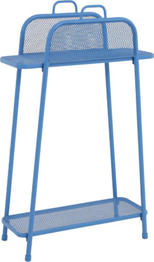 Metall Balkonregal blau Balkon Garten Terrasse Regal Standregal Möbel Tisch Bild 1