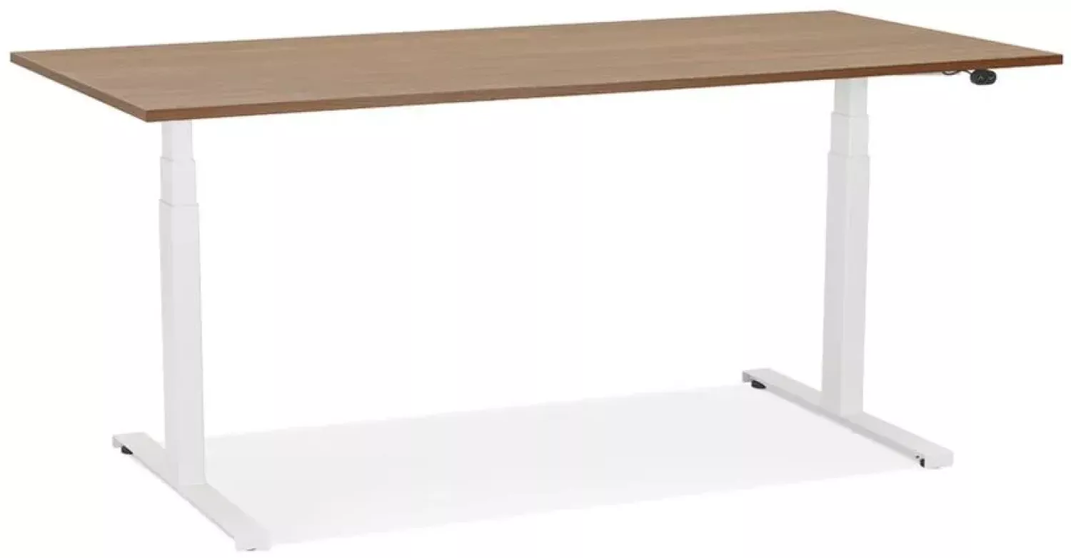 Kokoon Design Schreibtisch Droide Holz Wallnuss und Weiß 160 cm Bild 1