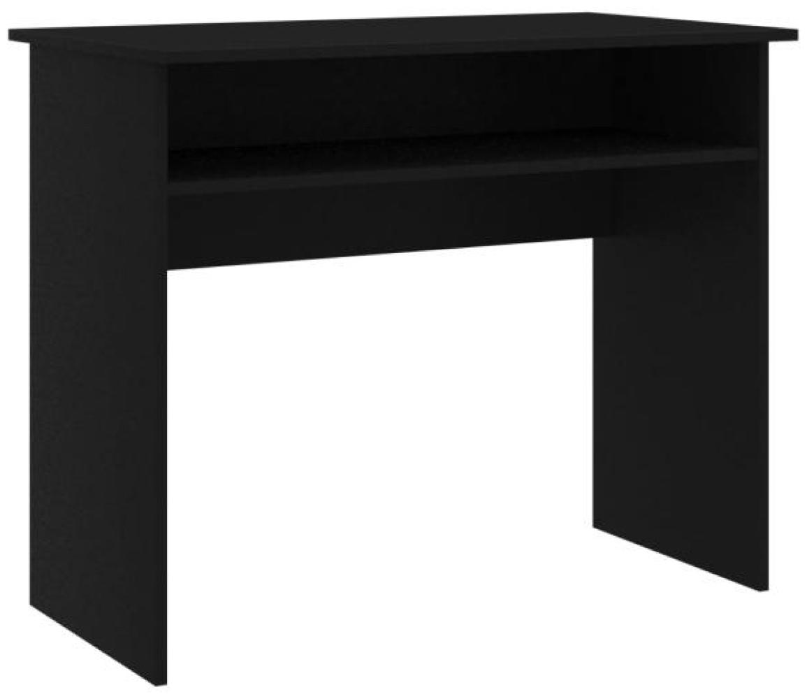 Schreibtisch, Spanplatte Schwarz, 90 × 50 × 74 cm Bild 1
