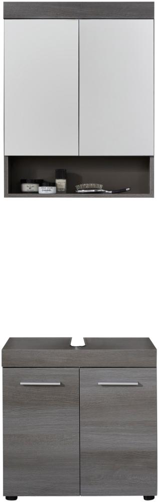 Badmöbel Set 2-teilig Runner Sardegna grau Rauchsilber 58 x 190 cm, ohne Waschbecken Bild 1