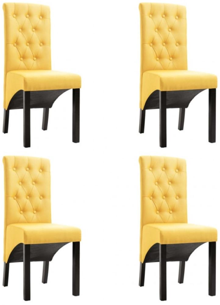 Esszimmerstühle 4 Stk. Gelb Stoff [276977] Bild 1