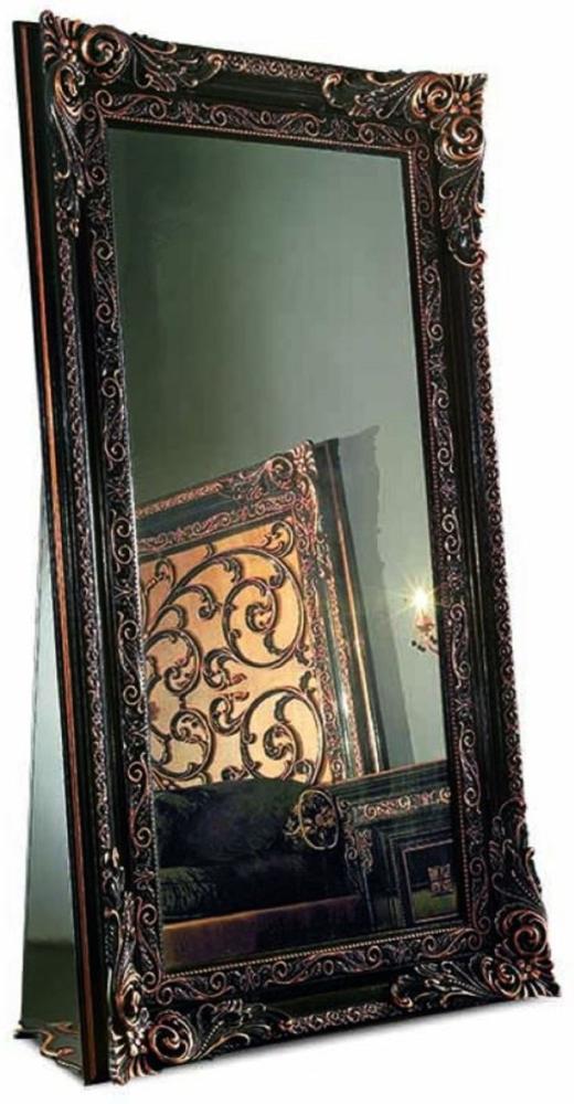 Casa Padrino Luxus Barock Standspiegel Schwarz 118 x H. 214 cm - Made in Italy Bild 1
