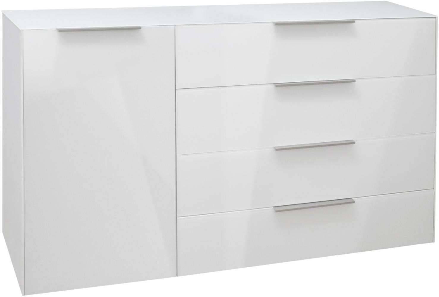 Sideboard 'MIX BOX' in Weiß matt/ Glas, ca. 177x97x45cm Bild 1
