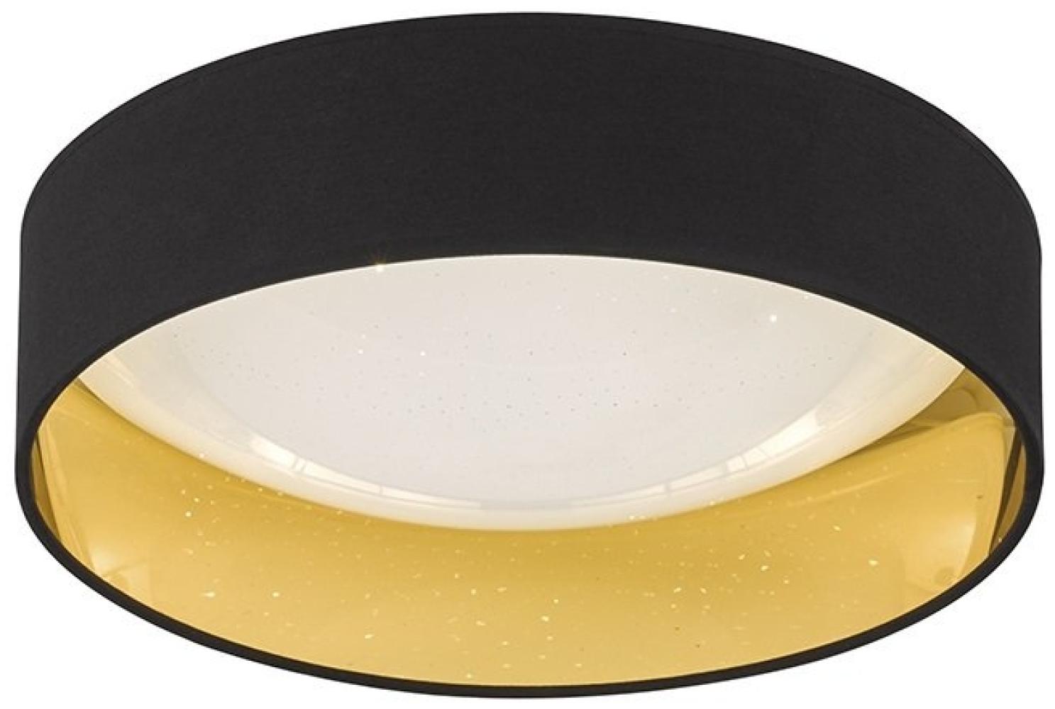 Fischer & Honsel 20308 Deckenleuchte Sete 40 cm schwarz gold mit Sterndekor Bild 1
