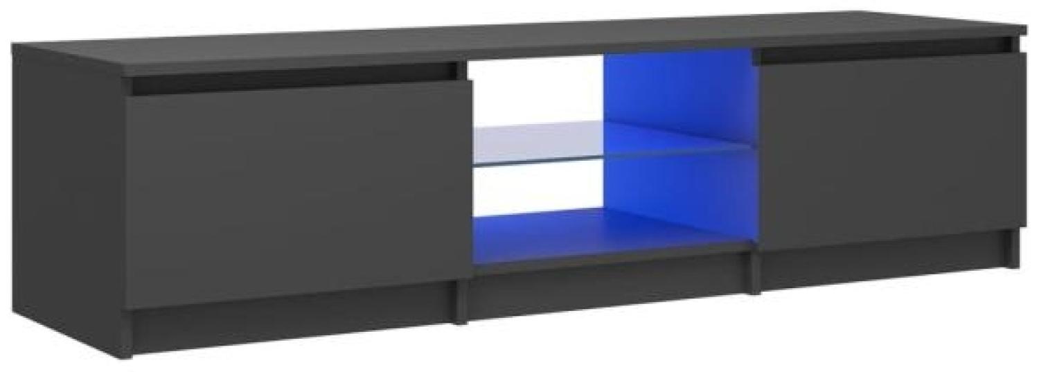 vidaXL TV-Schrank mit LED-Leuchten Grau 140x40x35,5 cm Bild 1