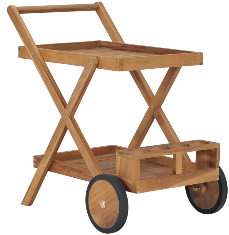 vidaXL Teewagen Massivholz Teak Bild 1