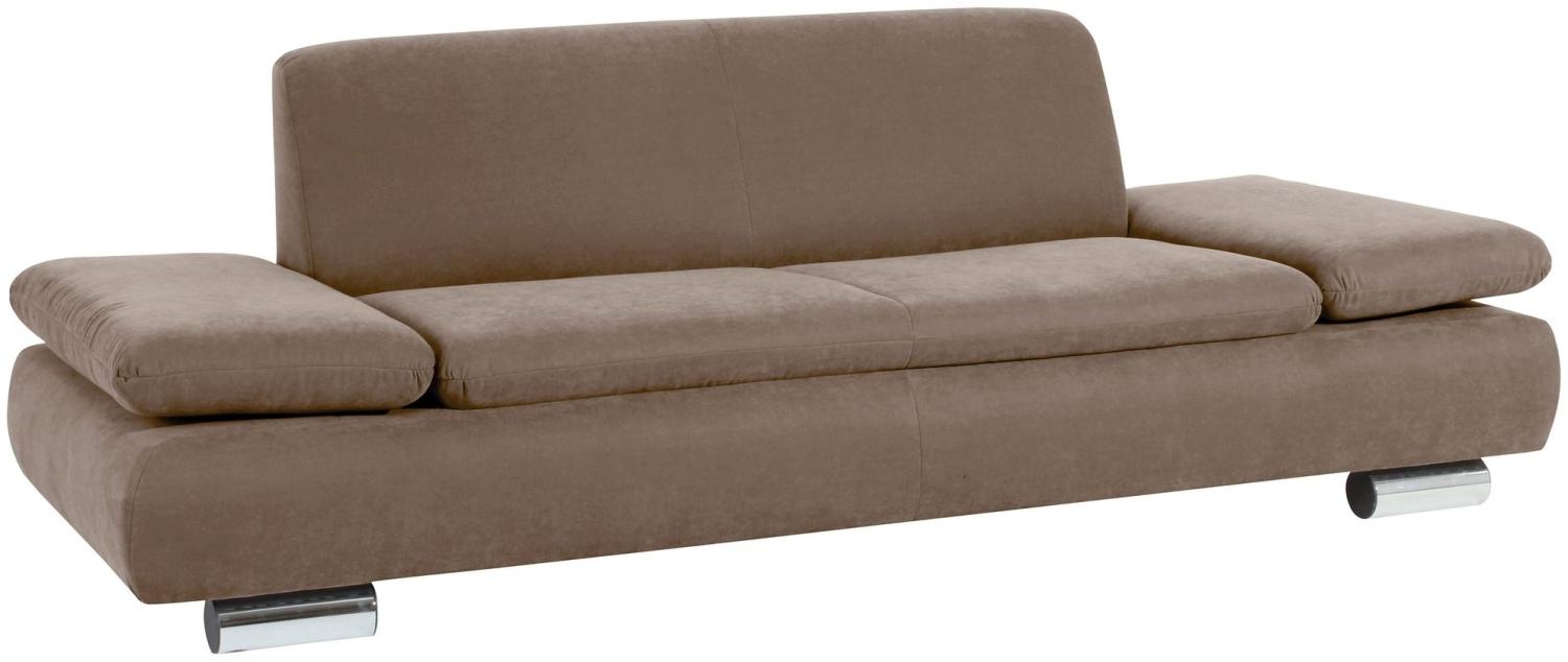 Sofa 2,5-Sitzer Kaye Bezug Veloursstoff Metallfuß verchromt / sahara 23136 Bild 1