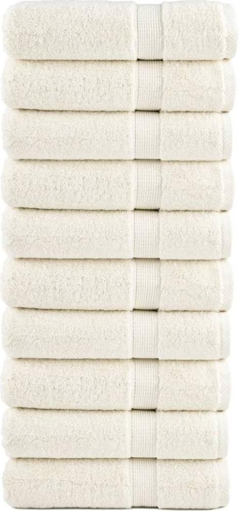 Premium-Duschtücher 10 Stk Creme 70x140 600 g/m² 100% Baumwolle 137478 Bild 1