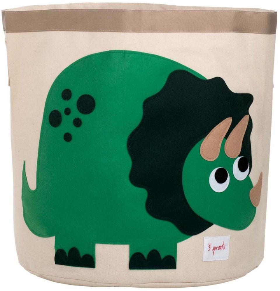 Aufbewahrung im Kinderzimmer | Grosse Spielzeugtasche Dino, 45 x 43 cm, von 3 sprouts Bild 1