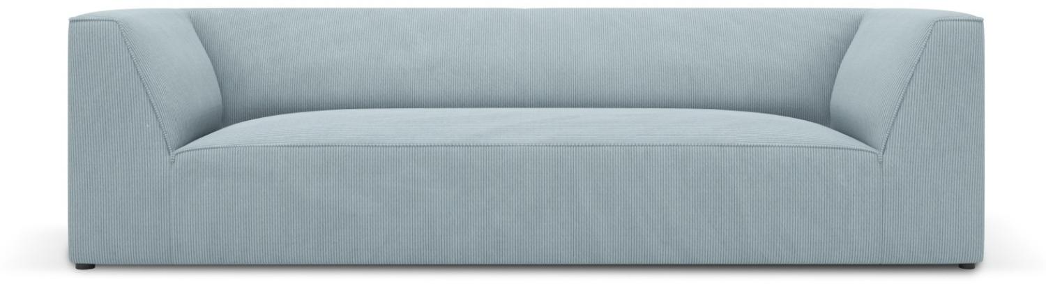 Micadoni 3-Sitzer Sofa Ruby | Bezug Light Blue | Beinfarbe Black Plastic Bild 1