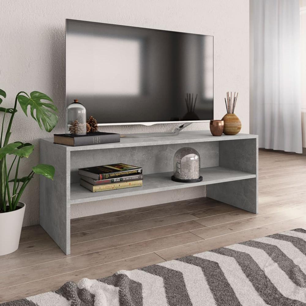 vidaXL TV-Schrank Betongrau 100x40x40 cm Holzwerkstoff Bild 1