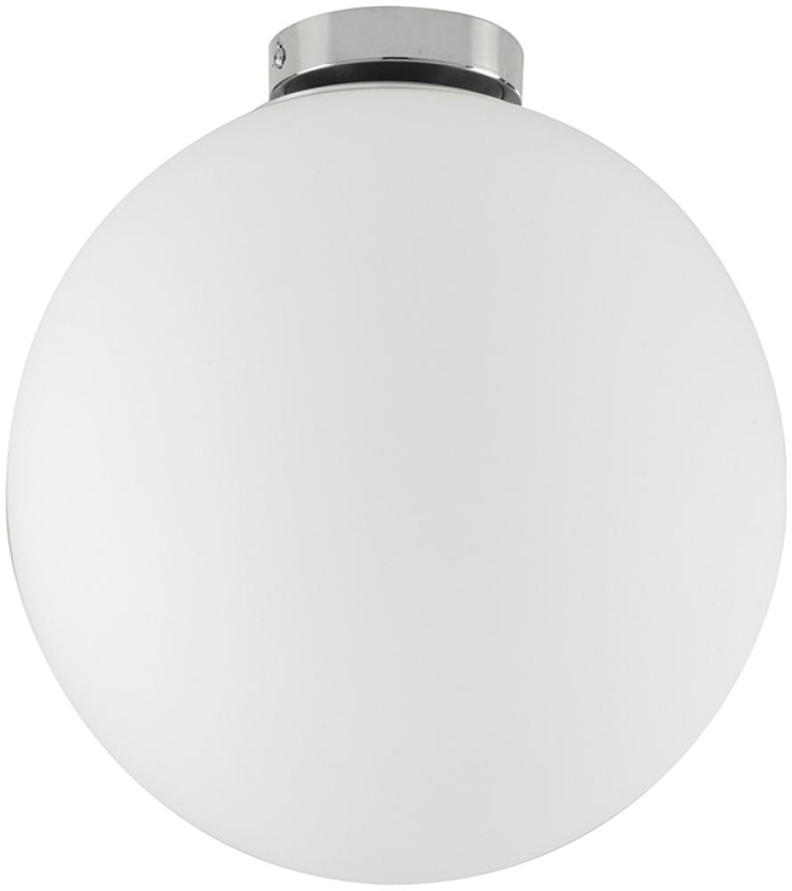 Kleine LED Deckenleuchte 1 flammig Glaskugel Weiß satiniert, Ø 20cm Bild 1