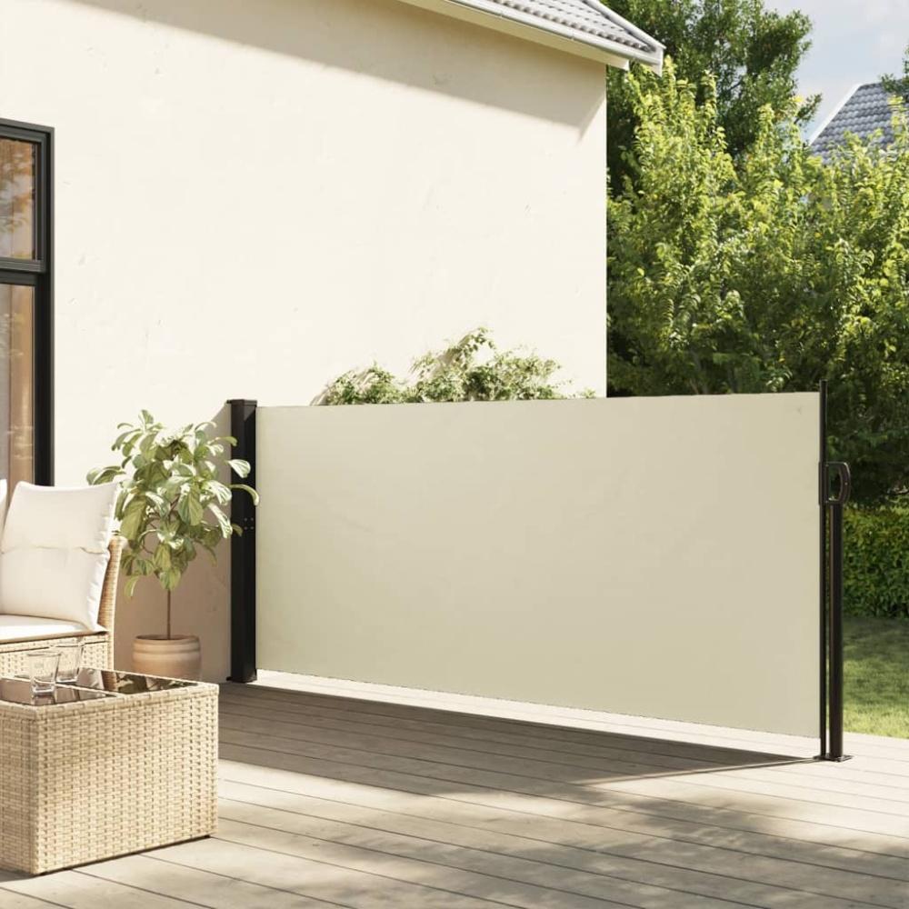 vidaXL Seitenmarkise Ausziehbar Creme 140x600 cm Bild 1