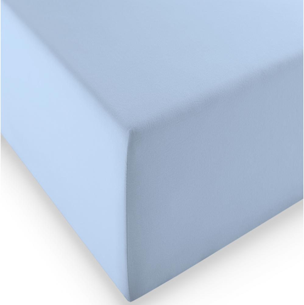 Fleuresse Boxspring- und Wasserbetten Jersey-Spannlaken comfort XL Farbe 6056 bleu 150/200 Bild 1