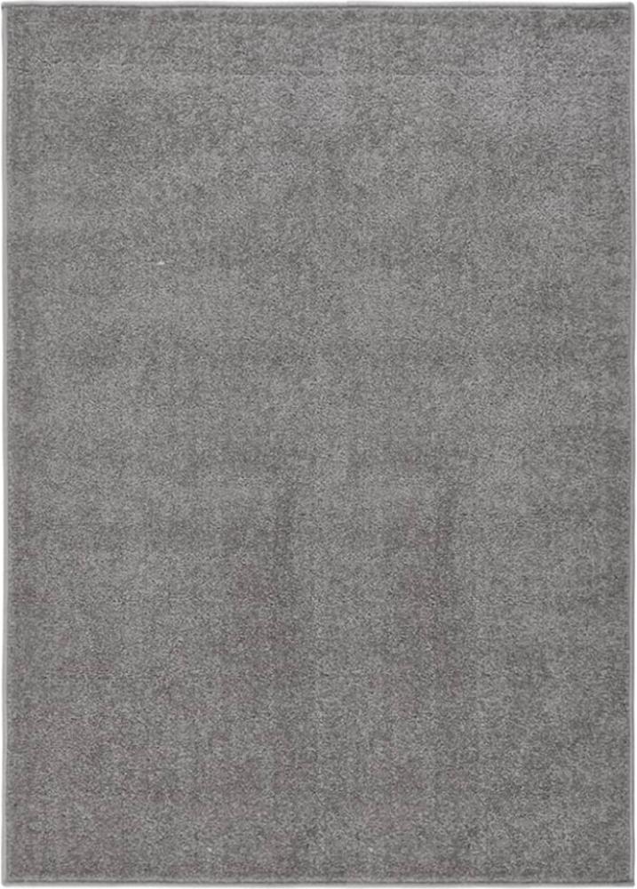 Teppich Kurzflor 120x170 cm Grau Bild 1