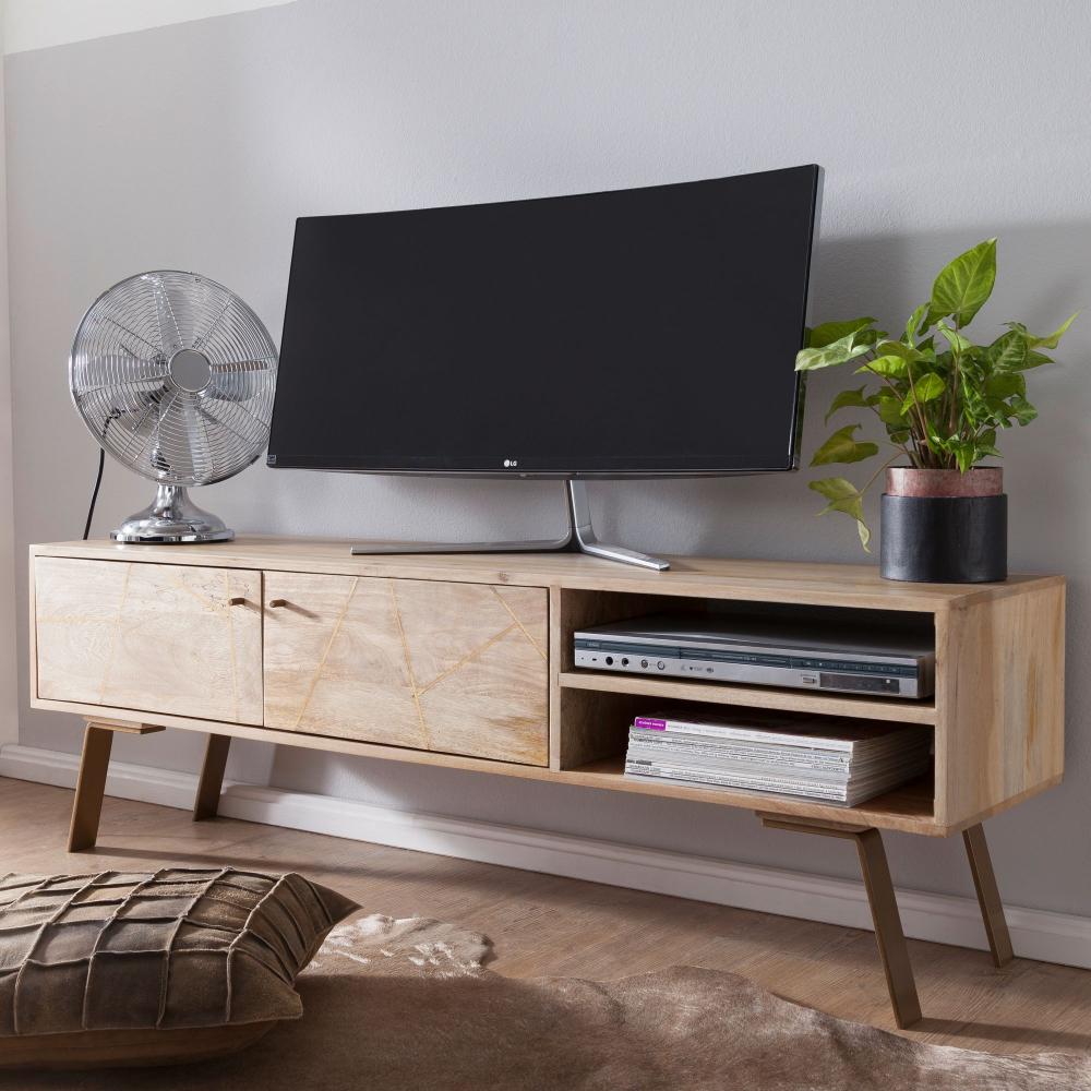 KADIMA DESIGN TV Lowboard Garda - Rustikales Landhaus-Stil Möbel mit viel Stauraum für Fernseher bis 55 Zoll und edlem Design. Bild 1