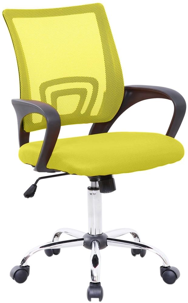 SVITA CYDNEY Schreibtischstuhl Kinder Jugendliche Drehstuhl Stoff Stuhl Bürostuhl gelb Bild 1
