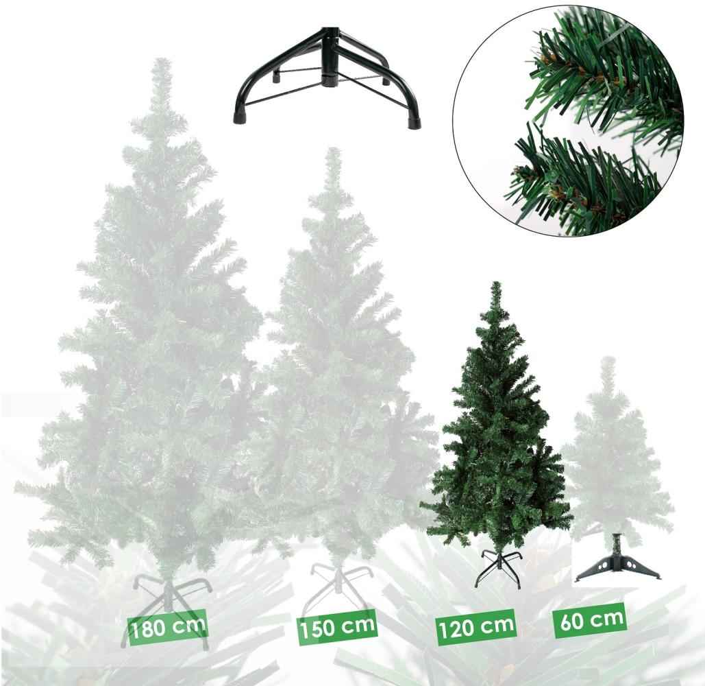 Künstlicher Weihnachtsbaum inkl. Ständer Tannenbaum Christbaum grün 120cm Bild 1