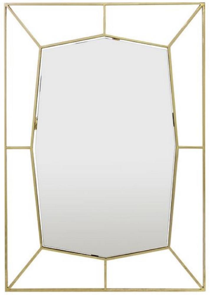 Casa Padrino Designer Wandspiegel Gold 67 x H. 100 cm - Edelstahl Spiegel - Luxus Deko Accessoires Bild 1