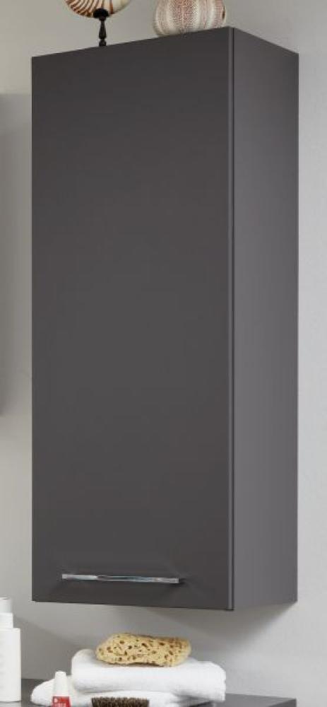 Badmöbel Hängeschrank One grau matt Lack 35 x 103 cm Bild 1