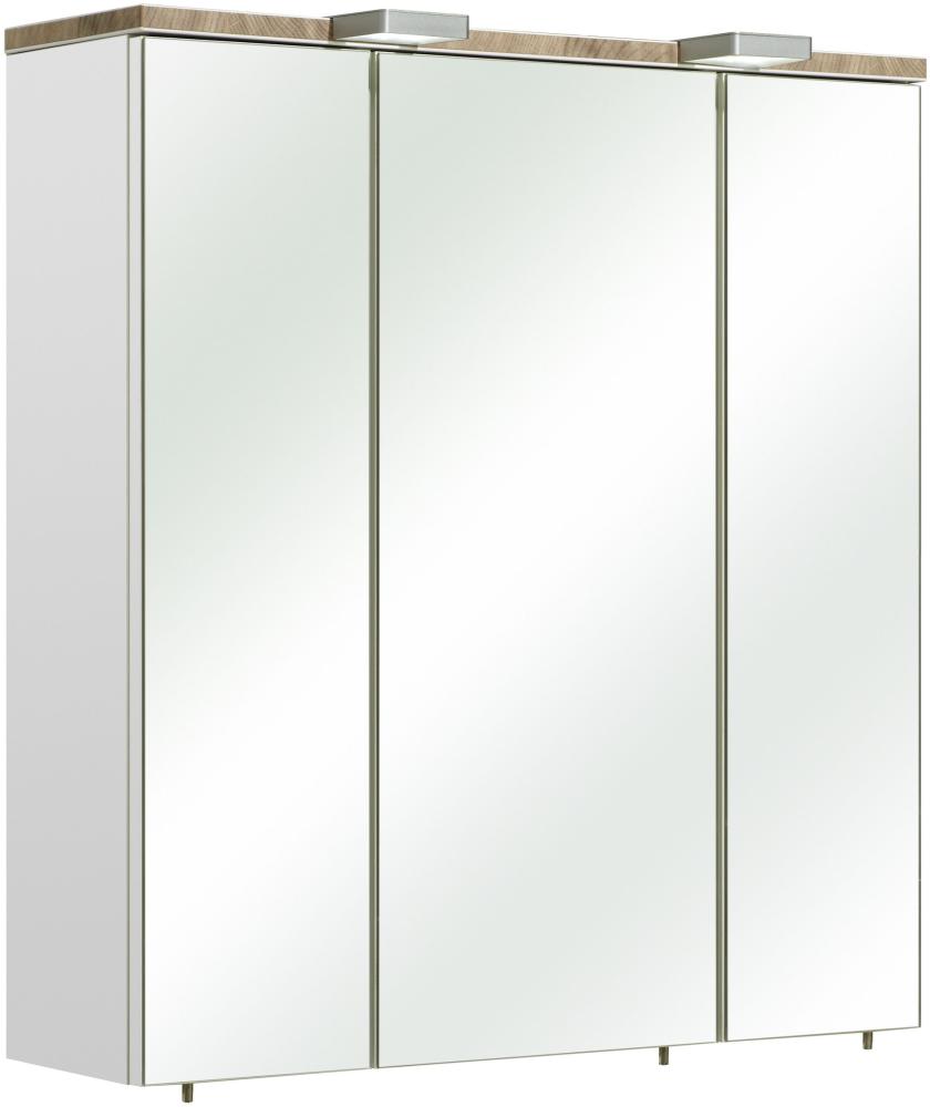Badezimmerspiegelschrank >Quickset 931< (BxHxT: 65x70x20 cm) in Weiß Glanz Bild 1