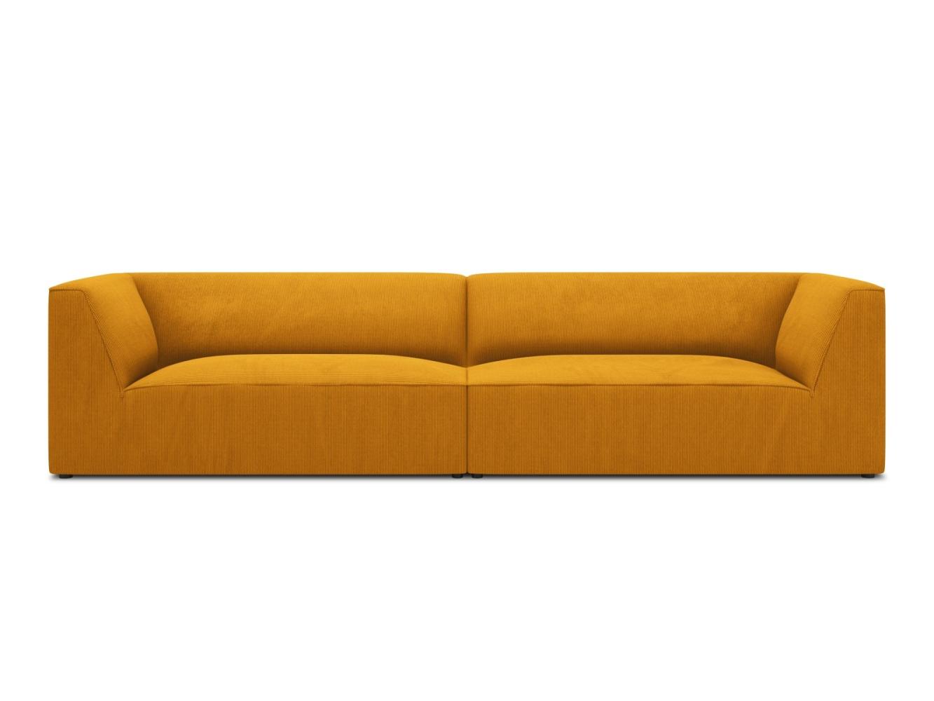 Micadoni 4-Sitzer Sofa Ruby | Bezug Yellow | Beinfarbe Black Plastic Bild 1