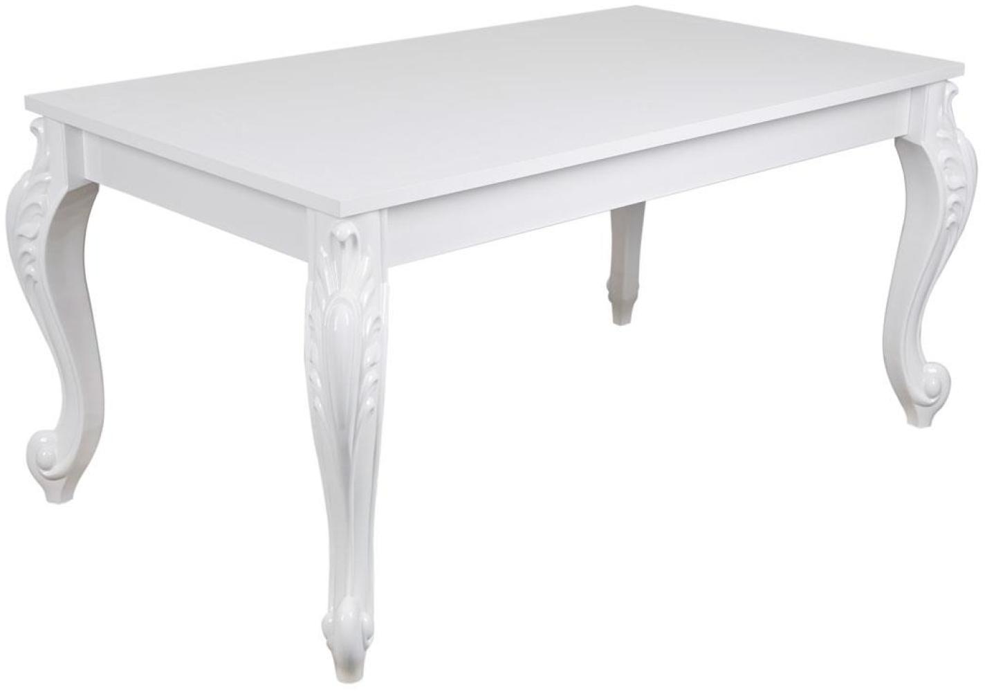 Esstisch PETERSBURG Tisch Küchentisch in weiß 160x90 cm Bild 1