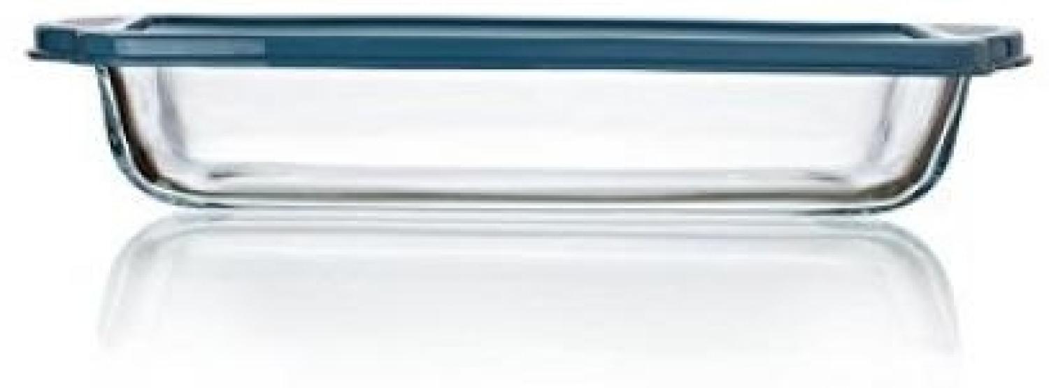Schott Zwiesel - eckige Glas Auflaufform mit Kunststoffdeckel 2L Bild 1