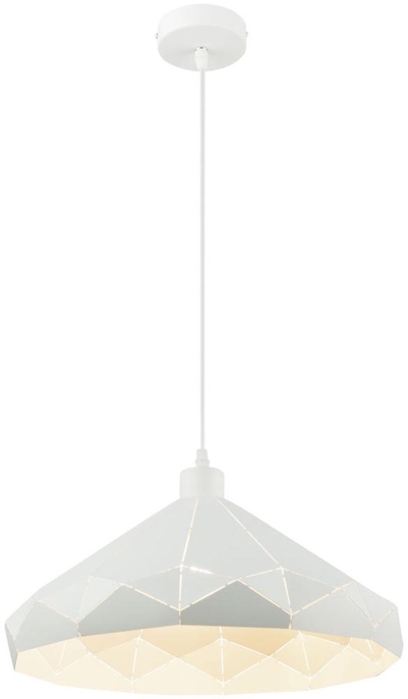 Hängeleuchte mit Muster Lampenschirm, weiß, 40 cm Bild 1