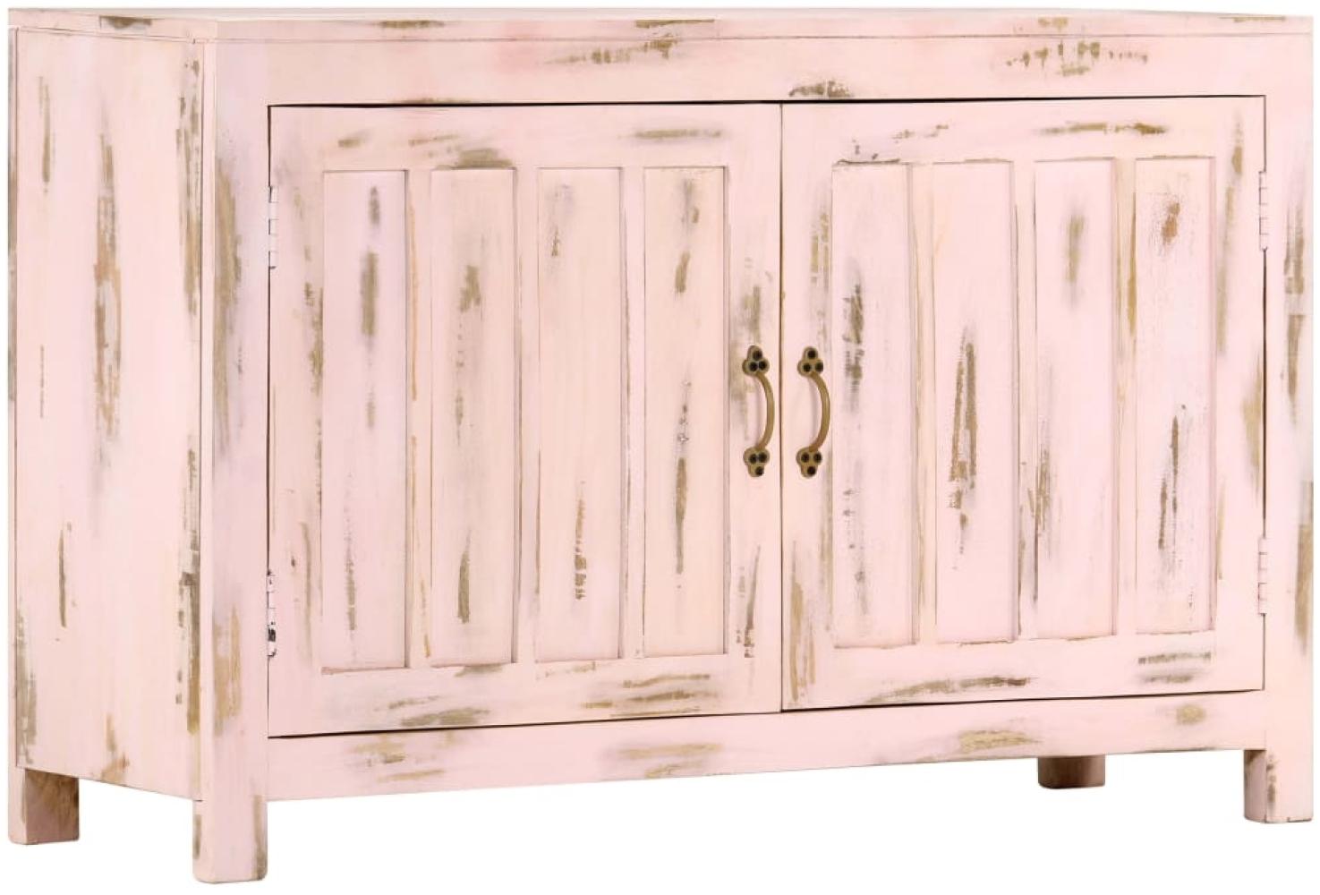 Sideboard Hellrosa 110×35×70 cm Massivholz Mango Bild 1