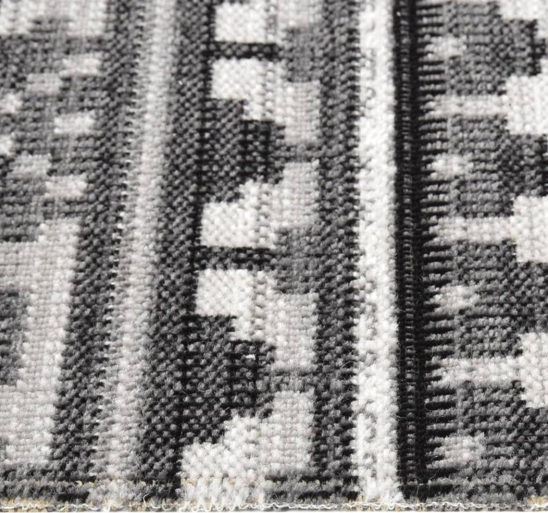 Outdoor-Teppich Flachgewebe 100x200 cm Dunkelgrau Bild 1