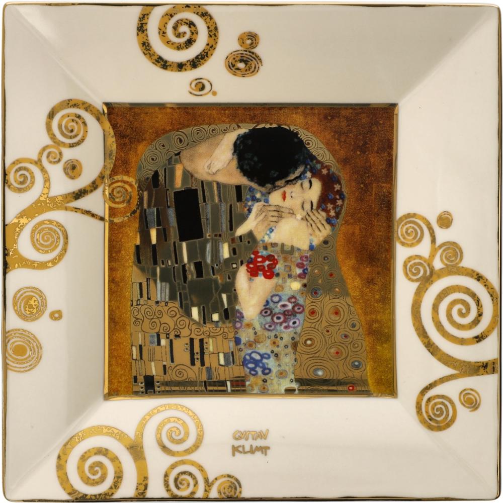 Goebel / Gustav Klimt - Der Kuss Klimt - Kuss / New Bone China / 16,0cm x 16,0cm Bild 1