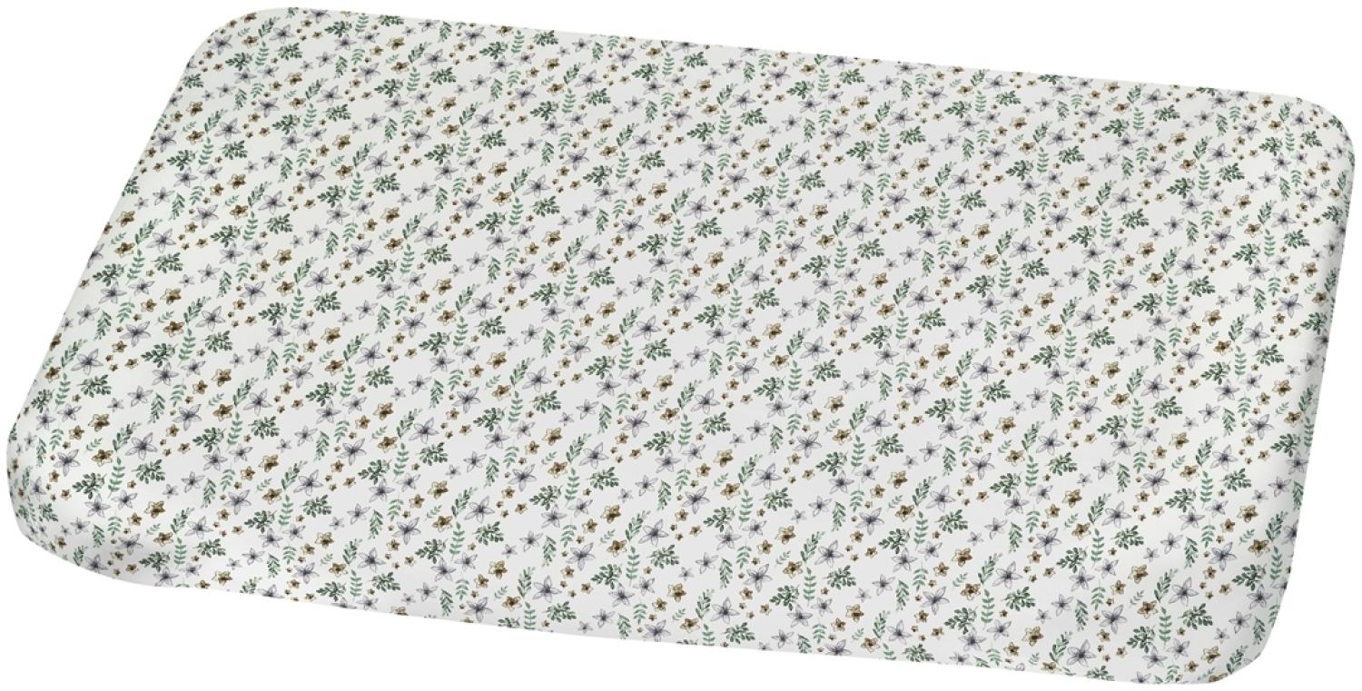 Alvi Bezug für Wickelauflage Jersey Organic Cotton Petit Fleurs 70x85 cm Bild 1