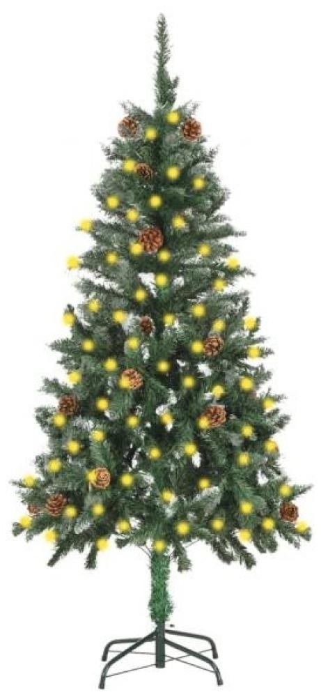 Künstlicher Weihnachtsbaum mit LEDs Kiefernzapfen 150 cm Bild 1