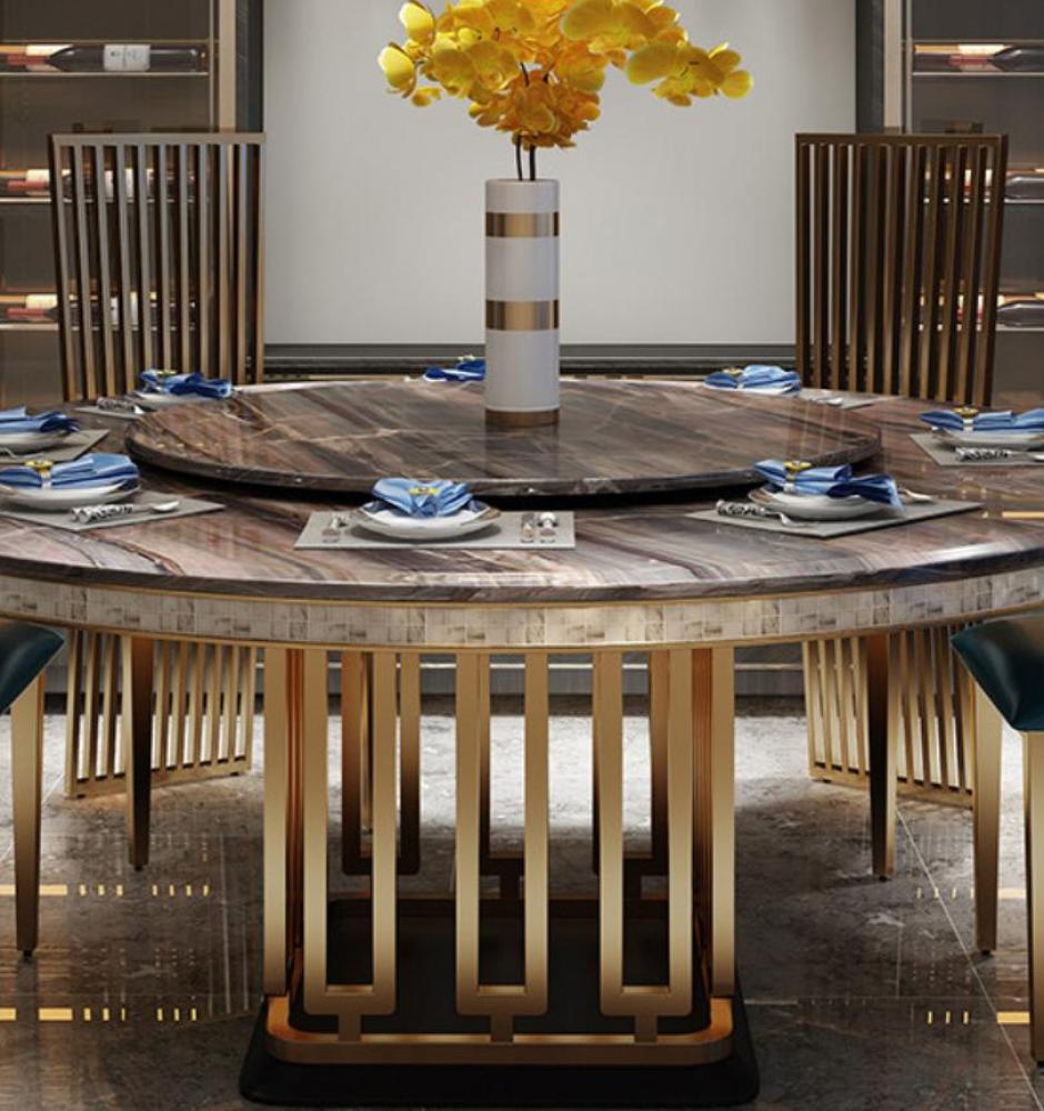 Luxus Runder Tisch Runde Tische Edelstahl Möbel Design Esszimmer Esstische Neu Bild 1