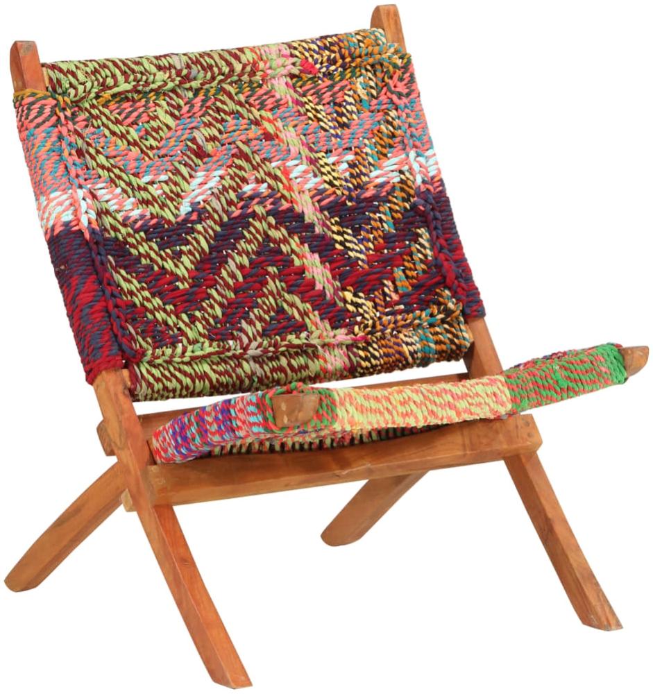 Klappbarer Chindi-Stuhl Mehrfarbig Stoff Bild 1