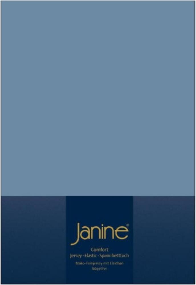 Janine Jersey Elastic Spannbetttuch | 90x190 cm - 100x220 cm | perlblau Bild 1